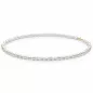 Preview: Gaura Pearls Perlenkette - weiss, reis, 39,5 cm, 375 Gelbgold