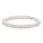 Preview: Gaura Pearls Perlenarmband Herren - weiß, rund, 925 Silber