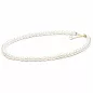 Preview: Gaura Pearls Perlenkette - weiß, rund, 9 mm, 50-53 cm, 585 Gelbgold plat.