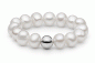 Preview: Perlenring weiß 4-4.5 mm, Schmuckperle 925er rhodiniertes Silber, Gaura Pearls, Estland