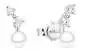 Preview: Moderner sportlicher Perlenohrstecker weiß klein rund 4-4.5 mm, Verschluss 925er Silber, Gaura Pearls, Estland