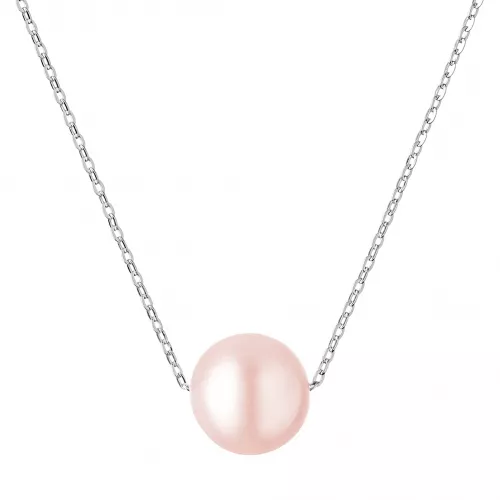 Gaura Pearls Silberkette - lavendel, 41 cm, 925 Silber