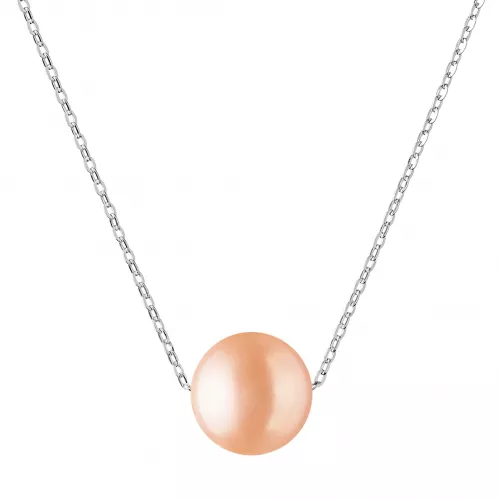 Gaura Pearls Silberkette - rosa, 41 cm, 925 Silber