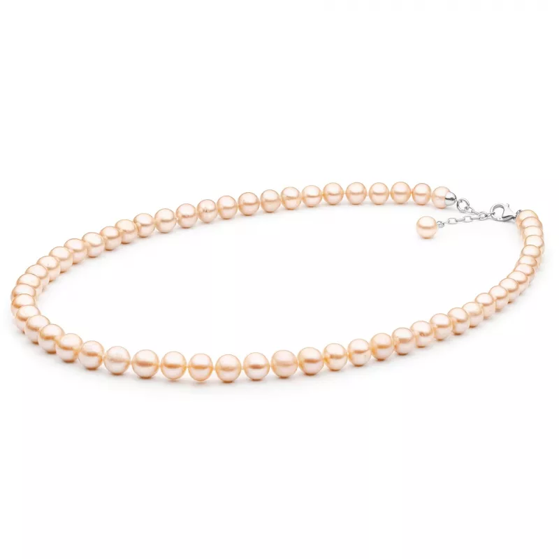 Gaura Pearls Perlenkette - rosa, 50-53 cm, 925 Silber