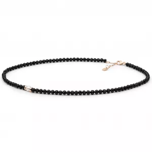 Gaura Pearls Perlenkette - weiss, rund, 39-42 cm, 585 Rosegold plattiert