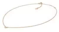 Elegante goldplatierte Silberkette mit Herz, 38-45 cm, flexible Länge, Verschluss 925er Silber, Gaura Pearls, Estland