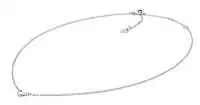 Elegante Silberkette mit Herz, 38-45 cm, flexible Länge, Verschluss 925er Silber, Gaura Pearls, Estland