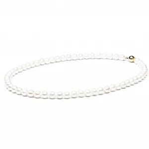 FARWG685-M Gaura Pearls Perlenkette - weiss klassisch 50 cm 585 Weiss Gelbgold