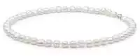 Klassische Perlenkette Herren weiß barock 8-9 mm, 45 cm, Verschluss 925er Silber, Gaura Pearls, Estland