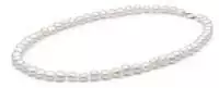 Klassische Perlenkette Herren weiß barock 10-11 mm, 50 cm, Verschluss 925er Silber, Gaura Pearls, Estland